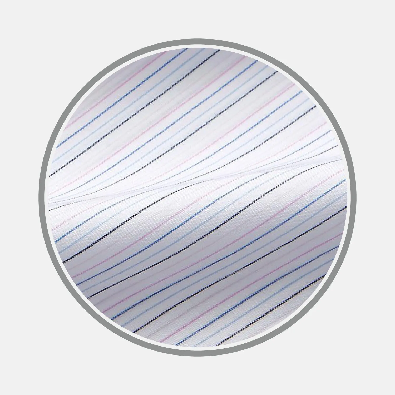 Blue Multi Stripe Cotton Fabric sold by Turnbull & Asser