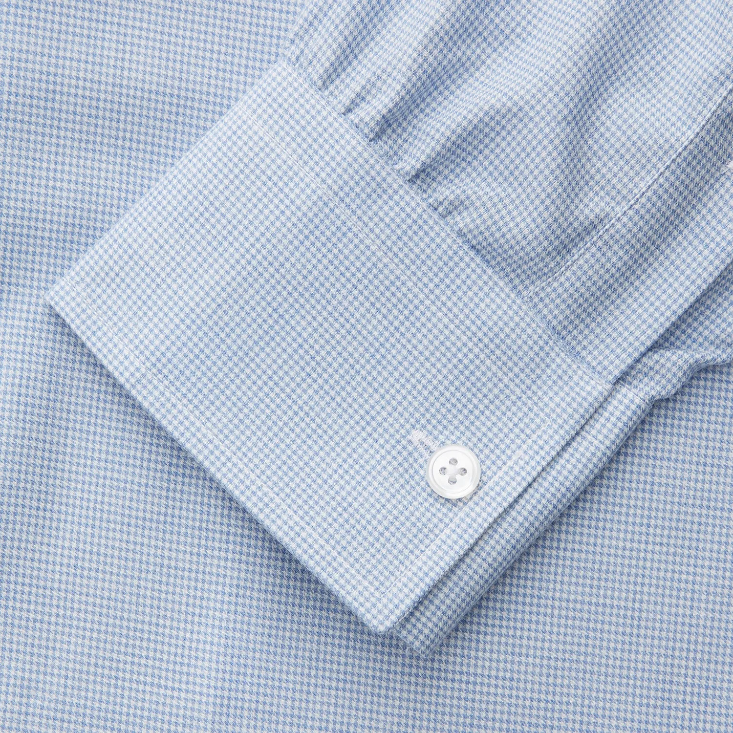 Blue Weekend Fit Cotton-Cashmere Finch Shirt With Derby Collar And Chest Pocket sold by Turnbull & Asser product image thumbnail 3