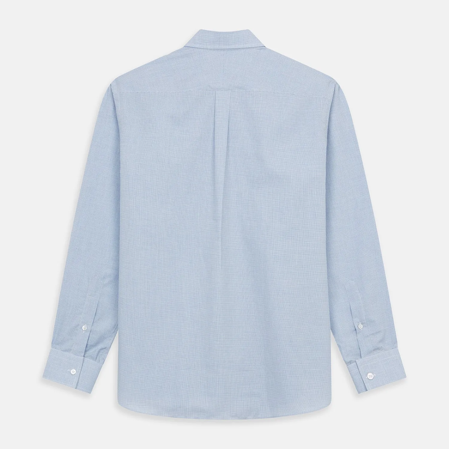 Blue Weekend Fit Cotton-Cashmere Finch Shirt With Derby Collar And Chest Pocket sold by Turnbull & Asser product image thumbnail 5