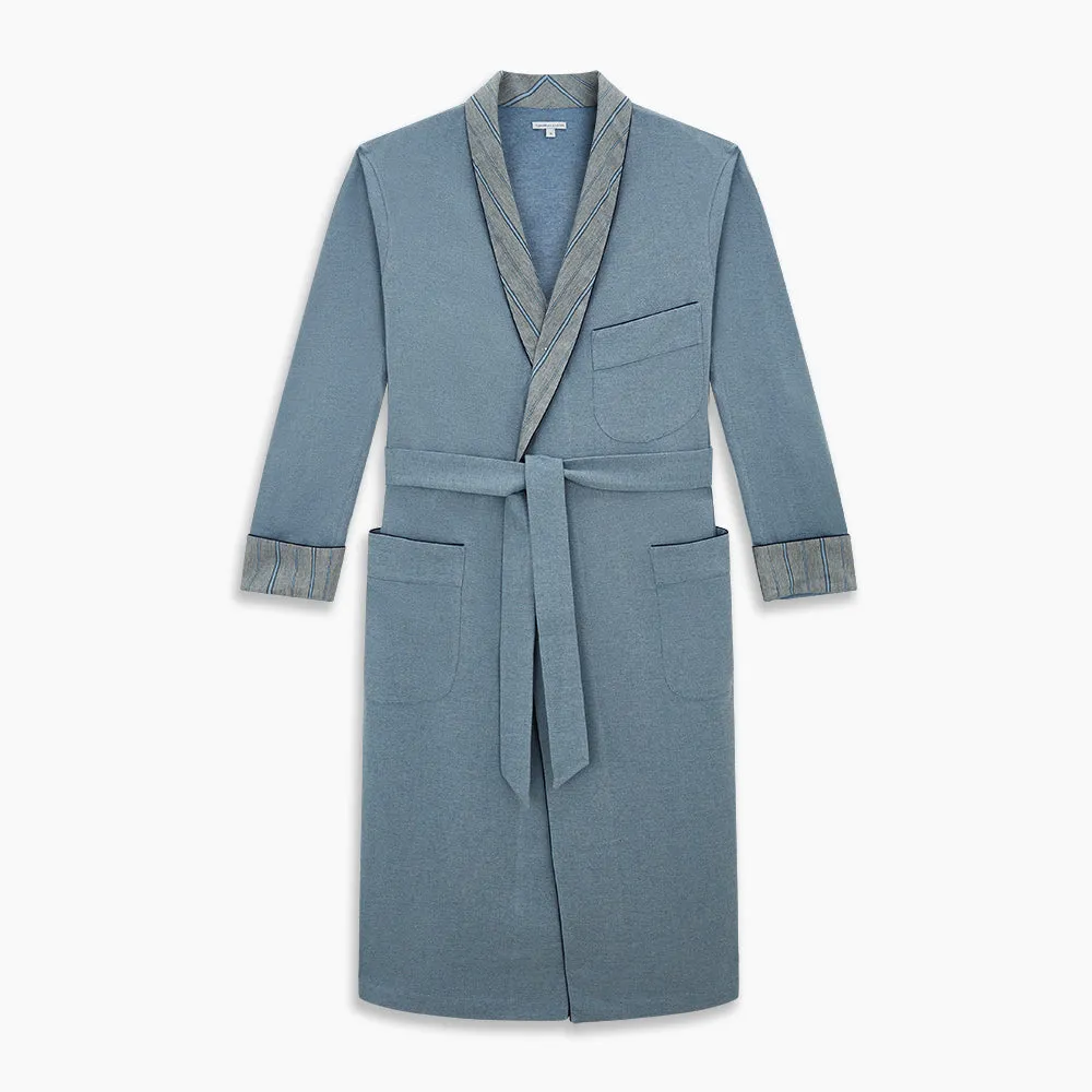 Blue Stripe Collar Cotton Twill Gown sold by Turnbull & Asser product image thumbnail 5