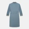 Blue Stripe Collar Cotton Twill Gown sold by Turnbull & Asser