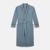 Blue Stripe Collar Cotton Twill Gown sold by Turnbull & Asser