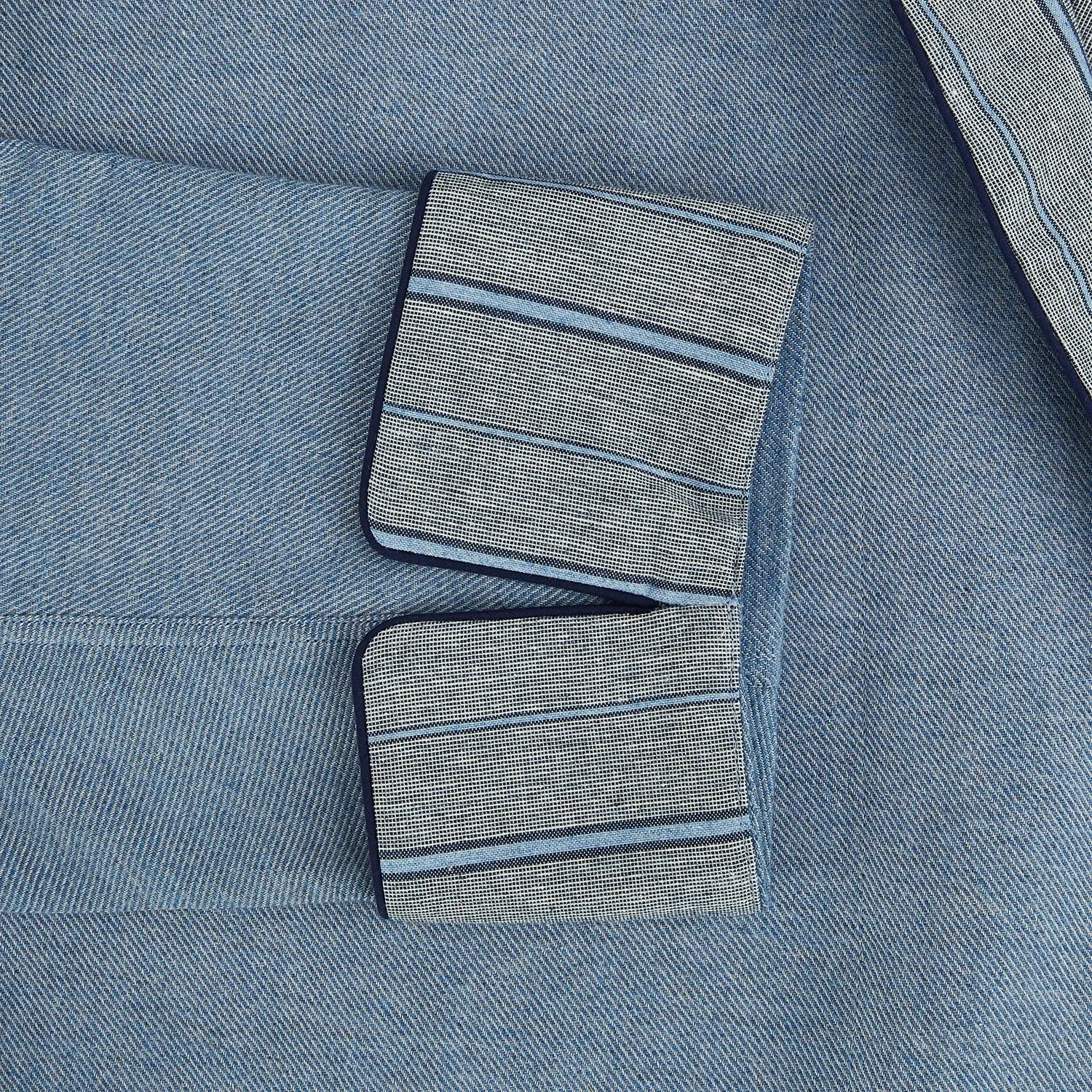 Blue Stripe Collar Cotton Twill Gown sold by Turnbull & Asser product image thumbnail 4