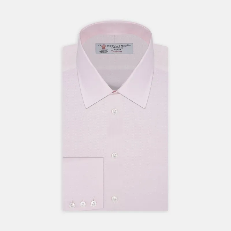 Pink Herringbone Superfine Cotton Shirt with T&A Collar and 3-Button Cuffs sold by Turnbull & Asser