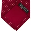 Burgundy and White Small Spot Printed Silk Tie sold by Turnbull & Asser