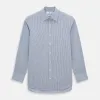 Pale Blue Micro Graph Check Mayfair Shirt sold by Turnbull & Asser