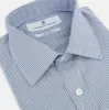 Pale Blue Micro Graph Check Mayfair Shirt sold by Turnbull & Asser