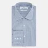 Pale Blue Micro Graph Check Mayfair Shirt sold by Turnbull & Asser