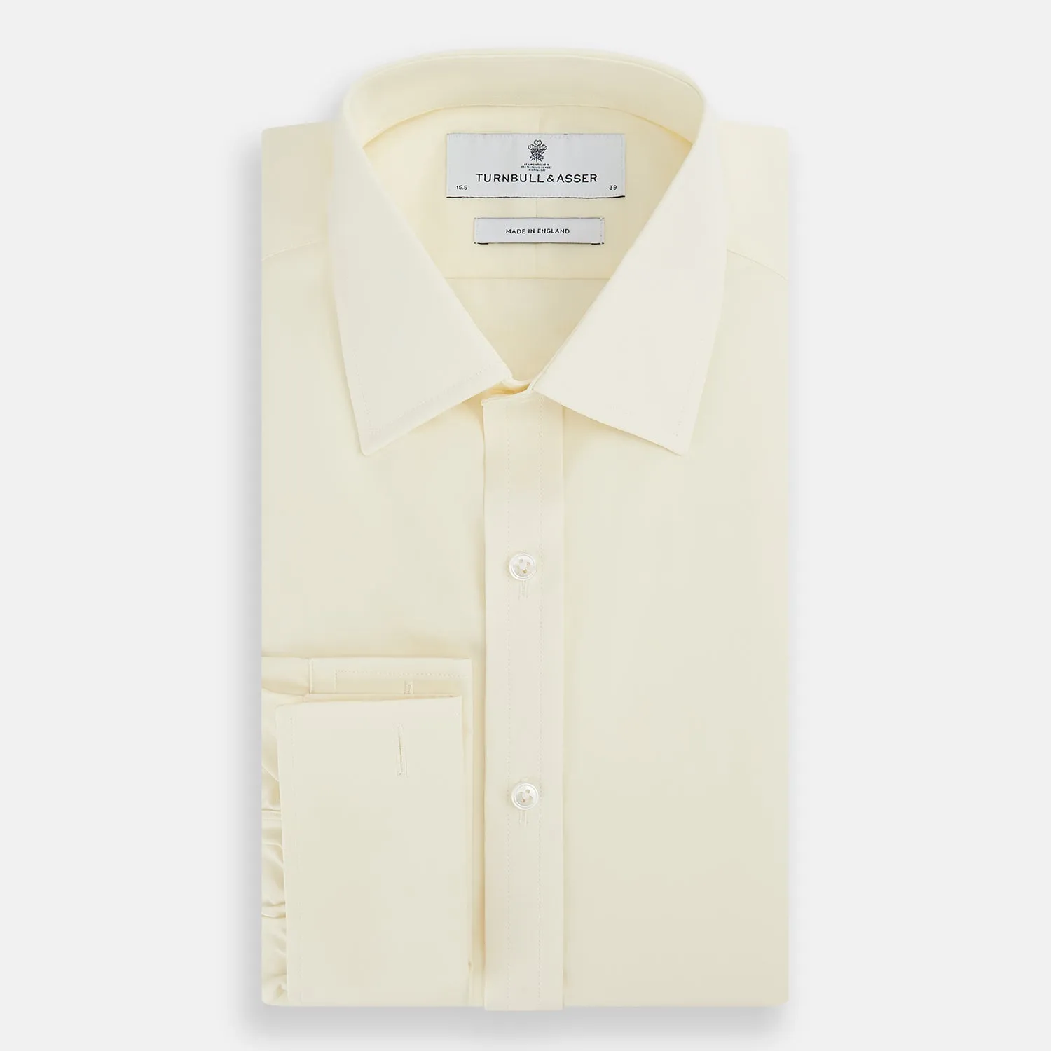 Cream Cotton Shirt with T&A Collar and Double Cuffs sold by Turnbull & Asser product image thumbnail 5
