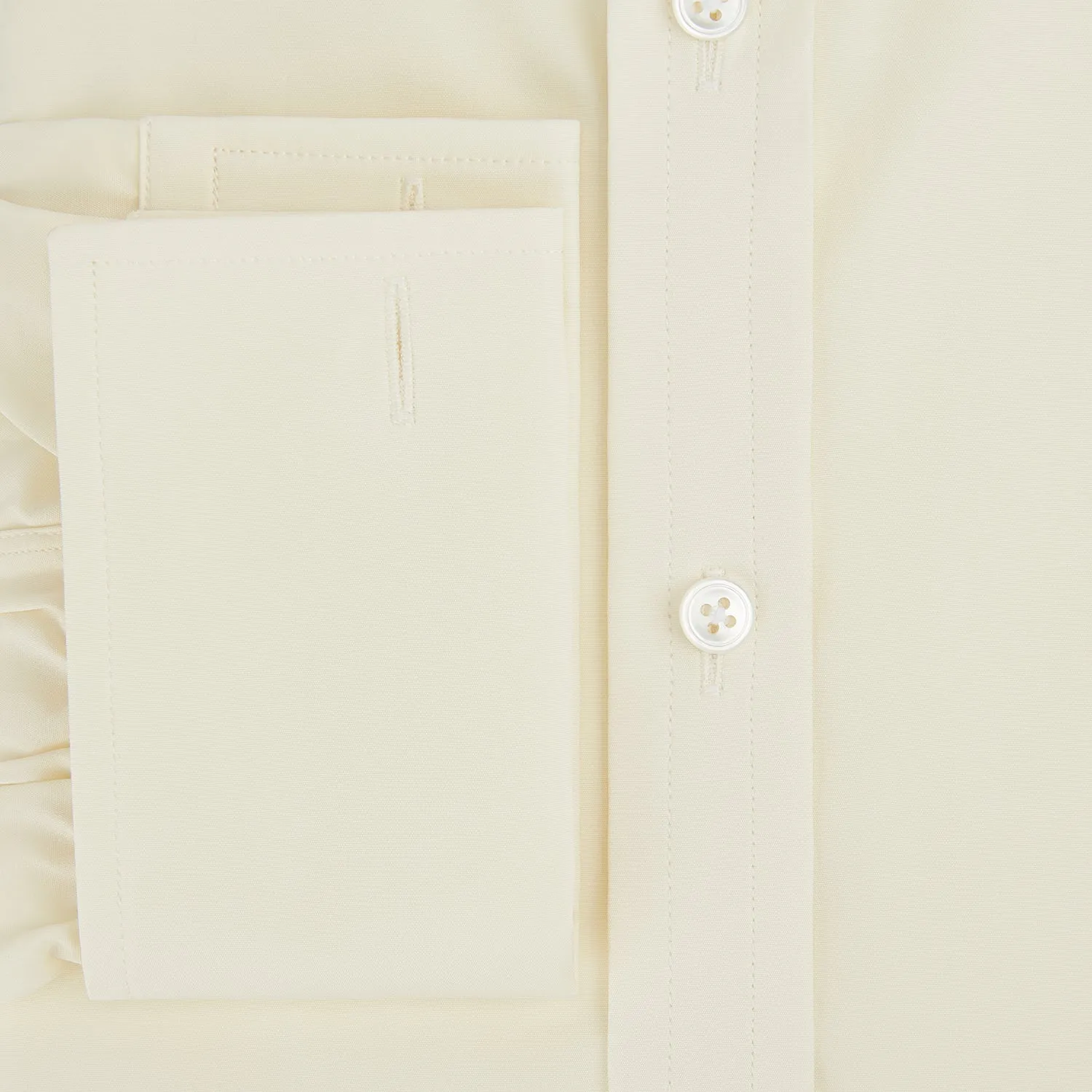 Cream Cotton Shirt with T&A Collar and Double Cuffs sold by Turnbull & Asser product image thumbnail 4