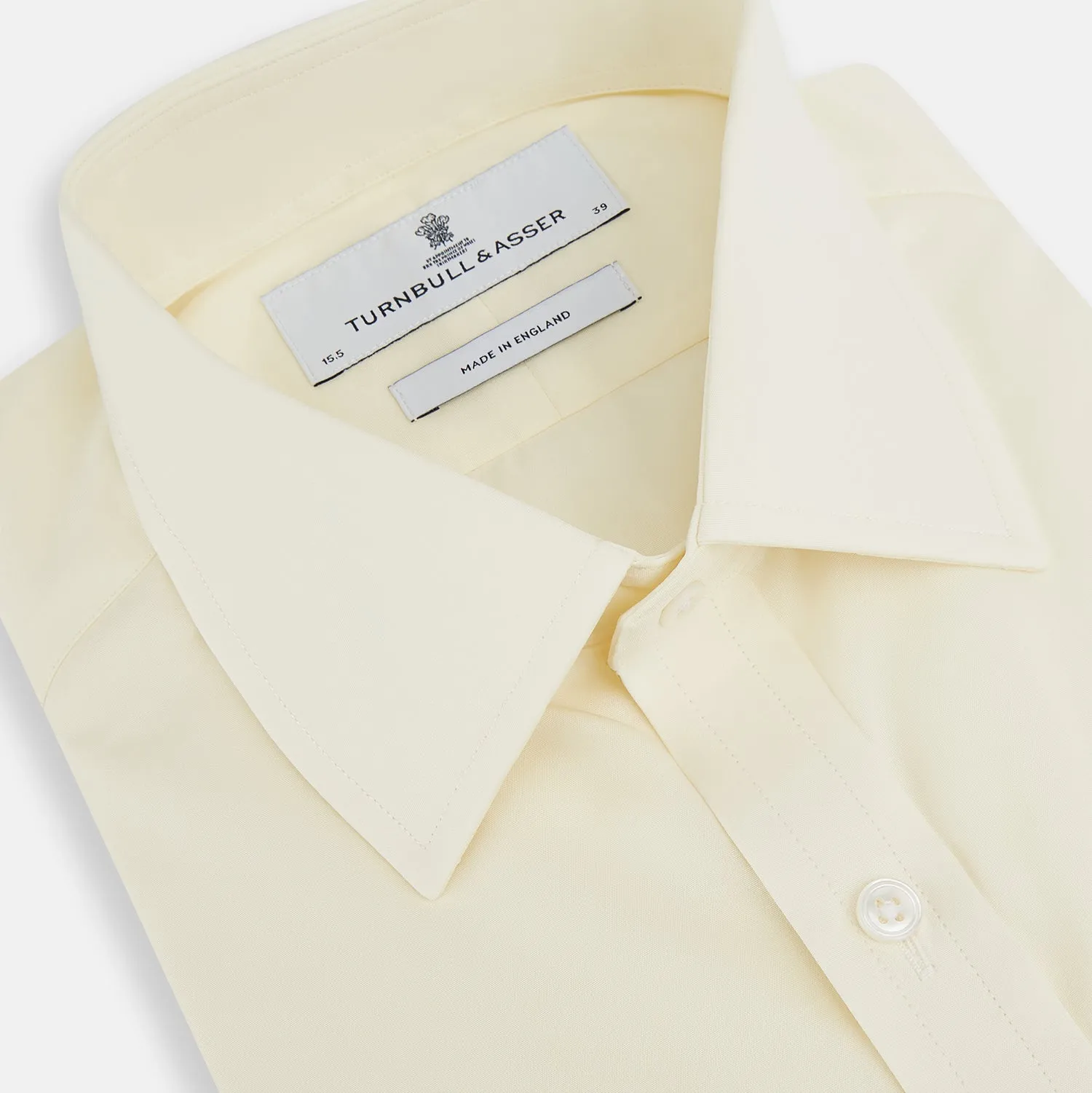 Cream Cotton Shirt with T&A Collar and Double Cuffs sold by Turnbull & Asser product image thumbnail 2