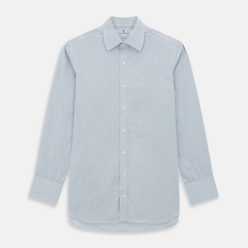 Red Multi Graph Check Mayfair Shirt sold by Turnbull & Asser