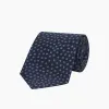 Navy and Blue Paint Spot Silk Tie sold by Turnbull & Asser