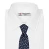 Navy and Blue Paint Spot Silk Tie sold by Turnbull & Asser