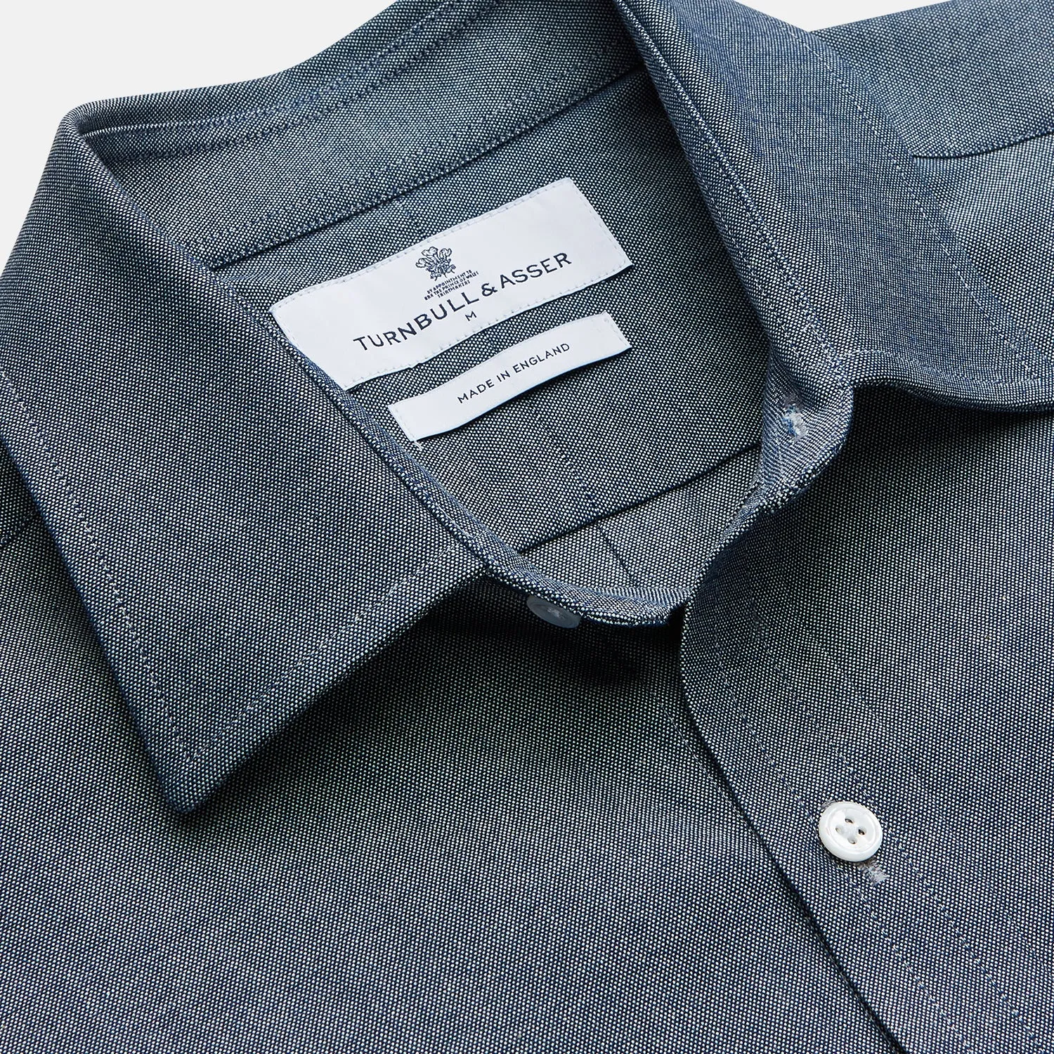 Blue Weekend Fit Oxford Finch Shirt With Derby Collar And Chest Pocket sold by Turnbull & Asser product image thumbnail 2