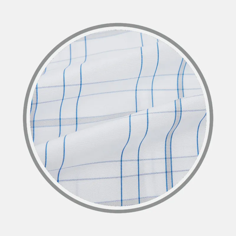 BLUE AND GREY MULTI CHECK FABRIC sold by Turnbull & Asser