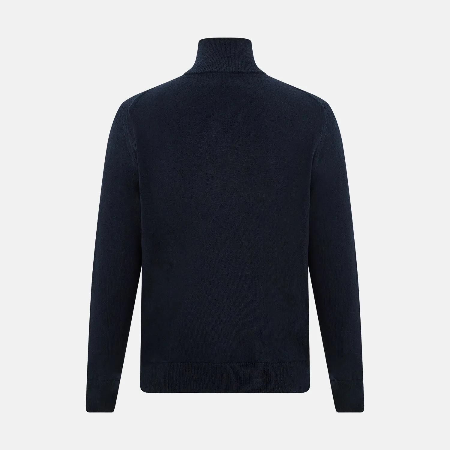 Midnight Blue Half-Zip Cashmere Jumper sold by Turnbull & Asser product image thumbnail 3