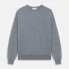 Flannel Grey Crew Neck Cashmere Jumper sold by Turnbull & Asser