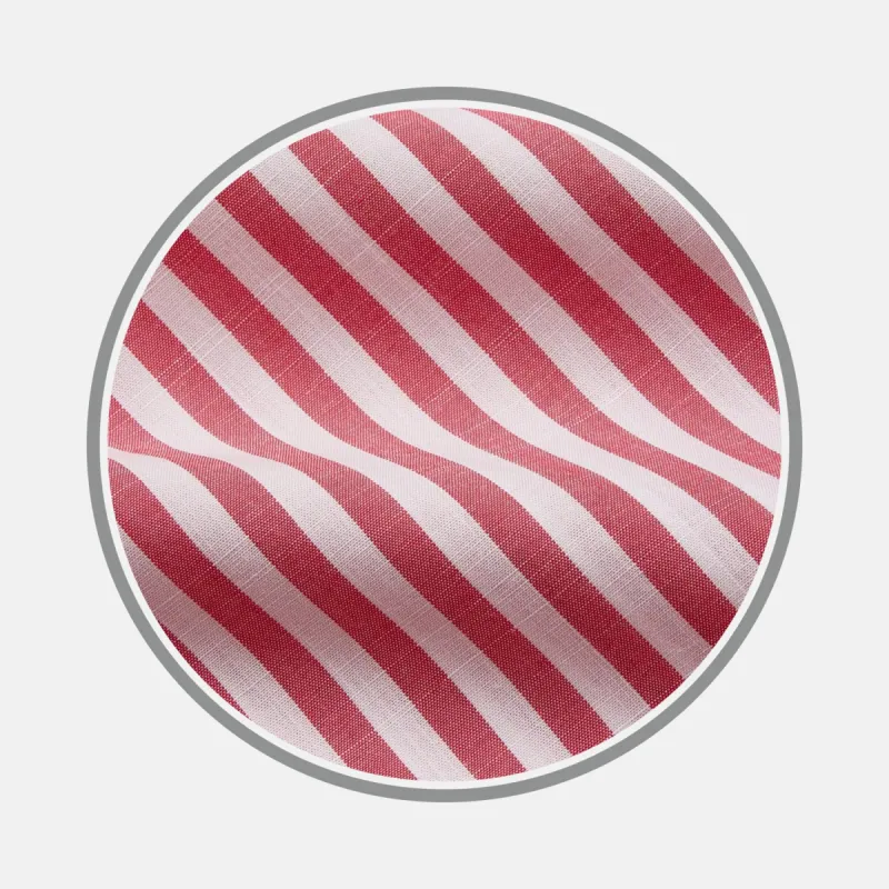 Pink Candy Stripe Cotton Fabric sold by Turnbull & Asser