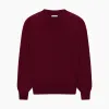 Burgundy Cashmere V-neck Jumper sold by Turnbull & Asser