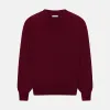 Burgundy Cashmere V-neck Jumper sold by Turnbull & Asser