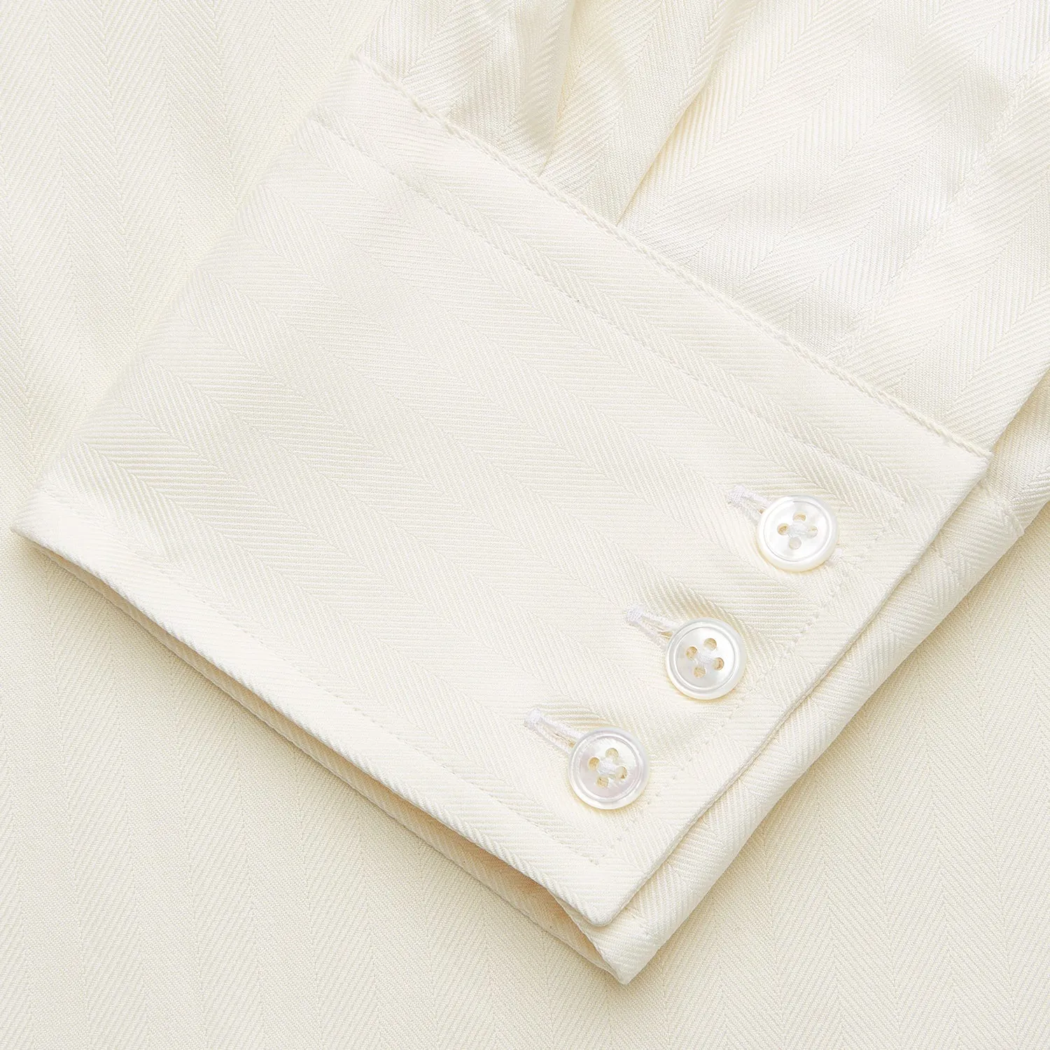 Cream Weekend Fit Larkin Shirt With Dorset Collar And 3-Button Cuffs sold by Turnbull & Asser product image thumbnail 3