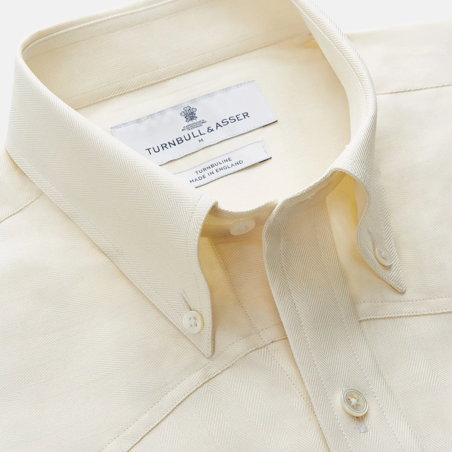 Cream Weekend Fit Larkin Shirt With Dorset Collar And 3-Button Cuffs sold by Turnbull & Asser product image thumbnail 2