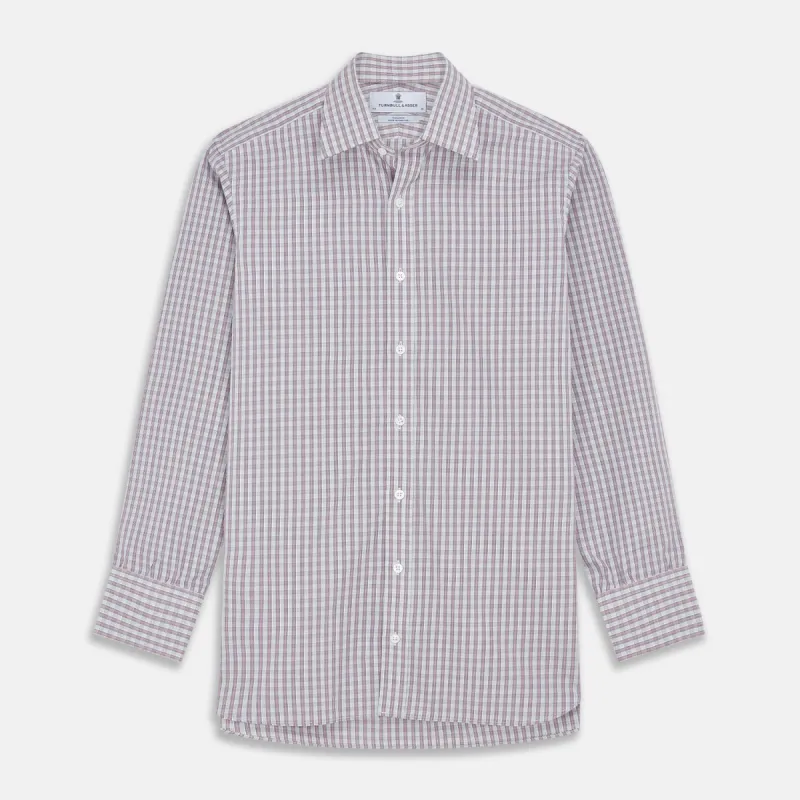 Red and Blue Check Cotton Regular Fit Mayfair Shirt sold by Turnbull & Asser