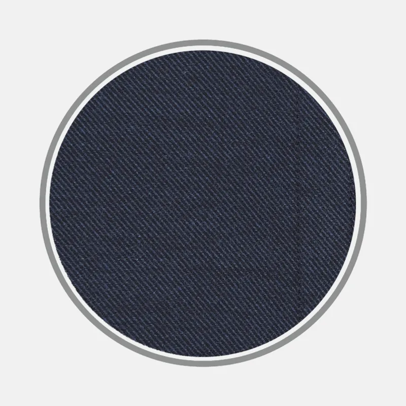 Navy Cashmere Blend Fabric sold by Turnbull & Asser