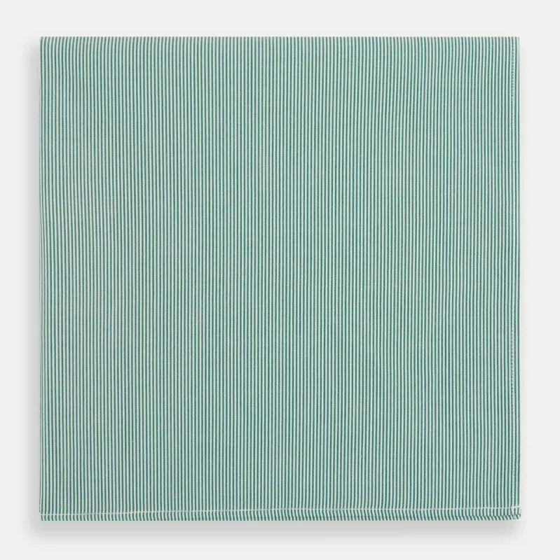 Green Pencil Stripe Handkerchief sold by Turnbull & Asser