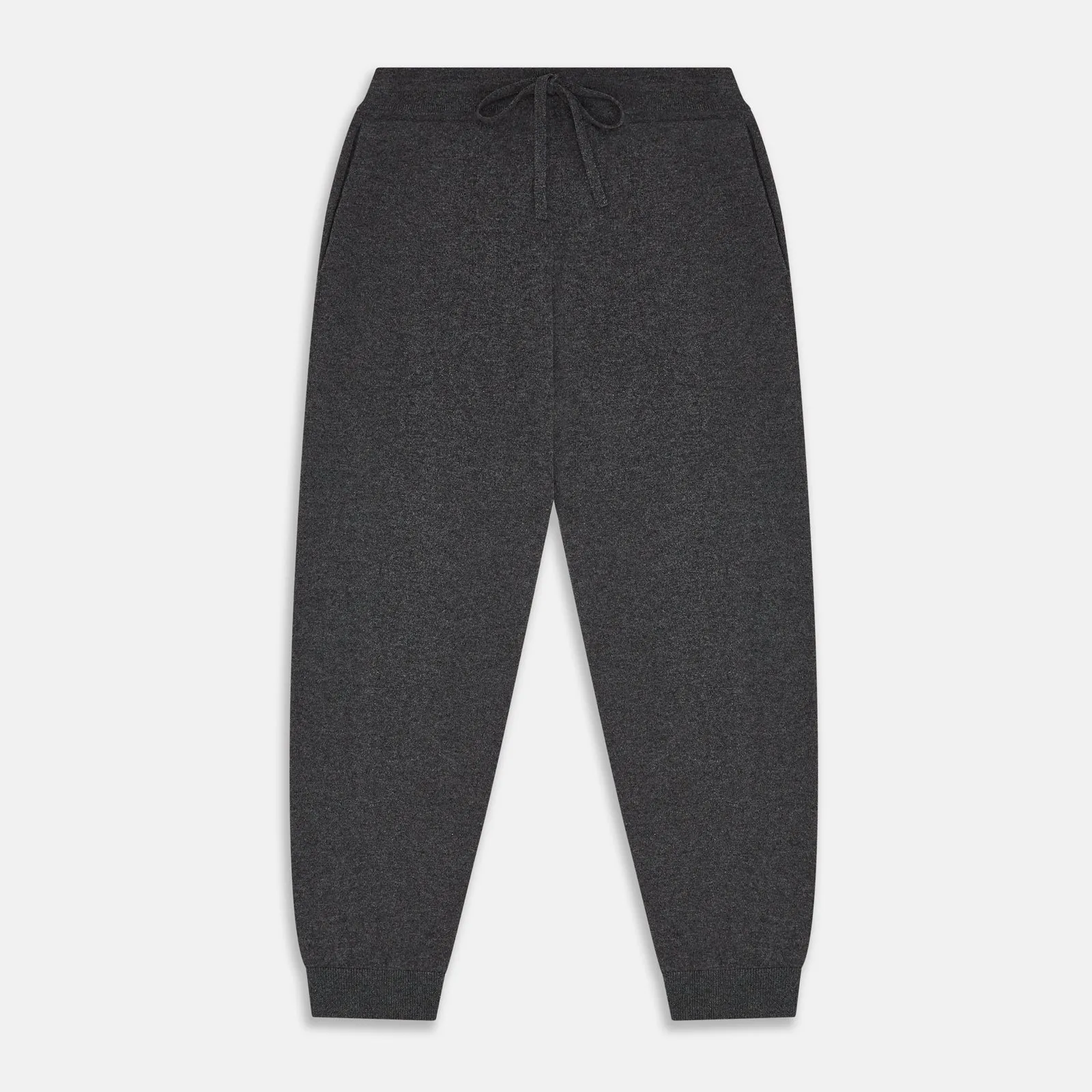 Grey Cashmere Knitted Lounge Pyjama Trousers sold by Turnbull & Asser