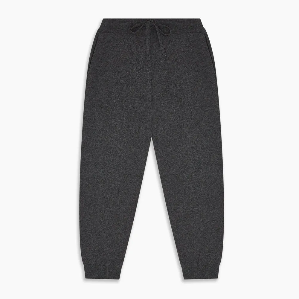 Grey Cashmere Knitted Lounge Pyjama Trousers sold by Turnbull & Asser product image thumbnail 4