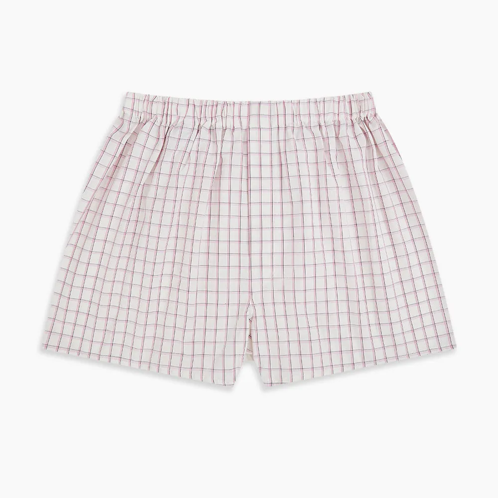 Pink Graph Check Godfrey Boxer Shorts sold by Turnbull & Asser product image thumbnail 3