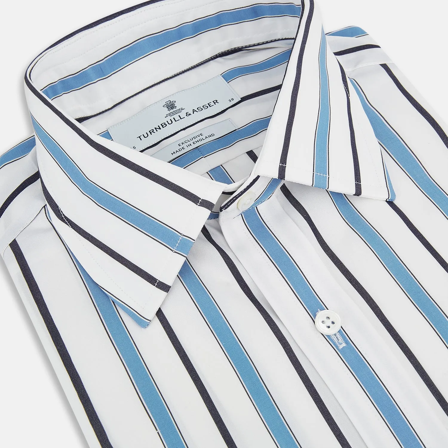 Sky Blue Multi Candy Stripe Mayfair Shirt sold by Turnbull & Asser product image thumbnail 2