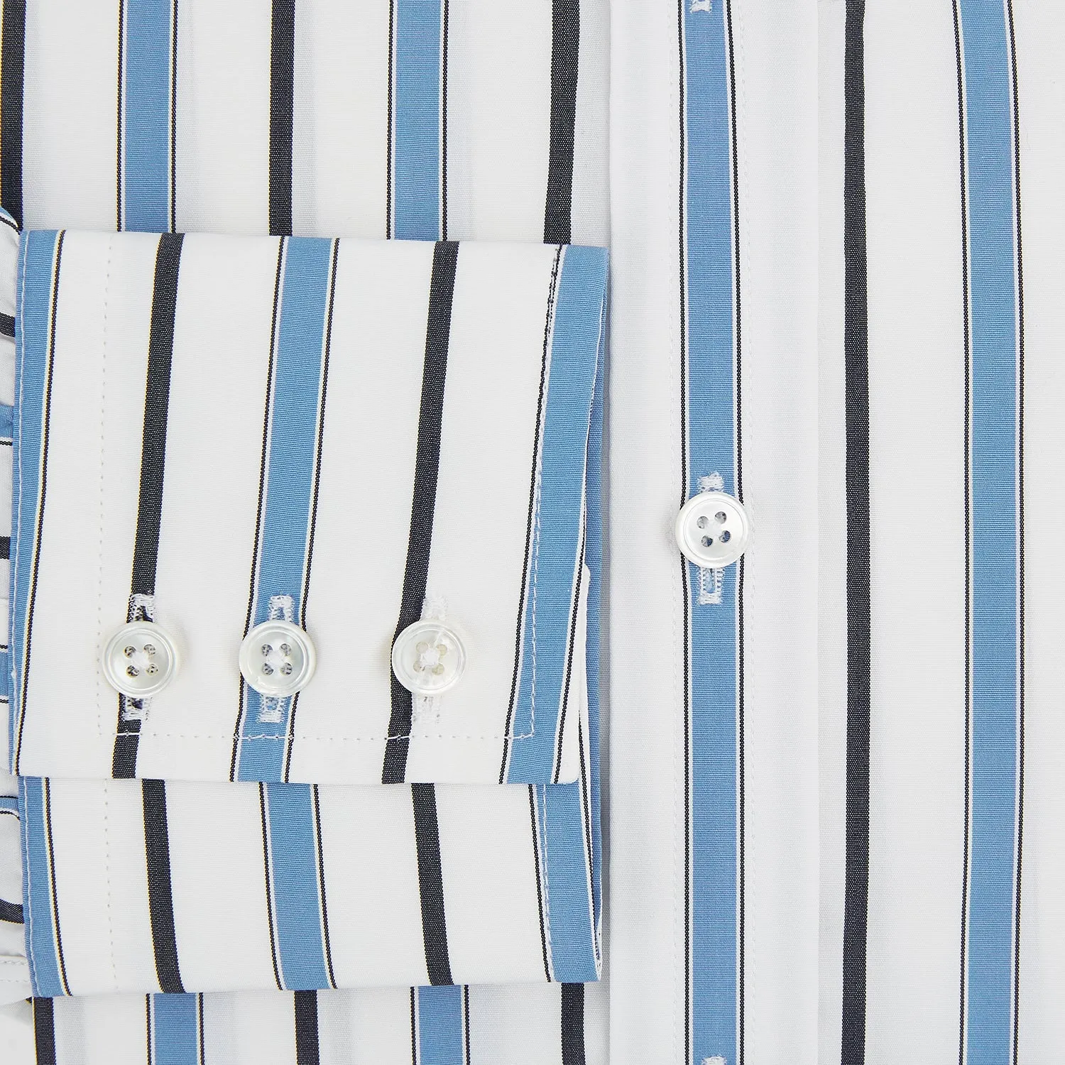 Sky Blue Multi Candy Stripe Mayfair Shirt sold by Turnbull & Asser product image thumbnail 4