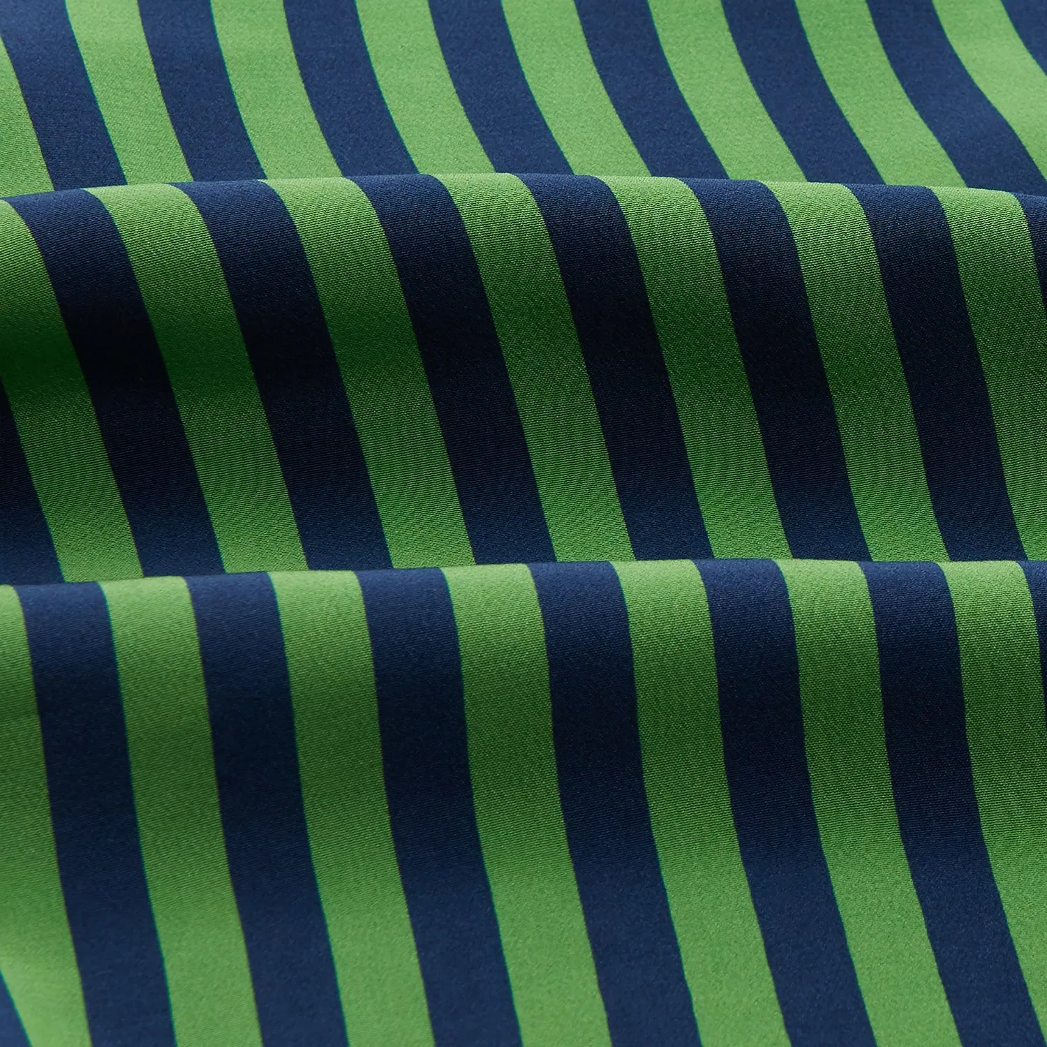 Green and Navy Candy Stripe Silk Weekend Fit Harold Shirt sold by Turnbull & Asser product image thumbnail 4