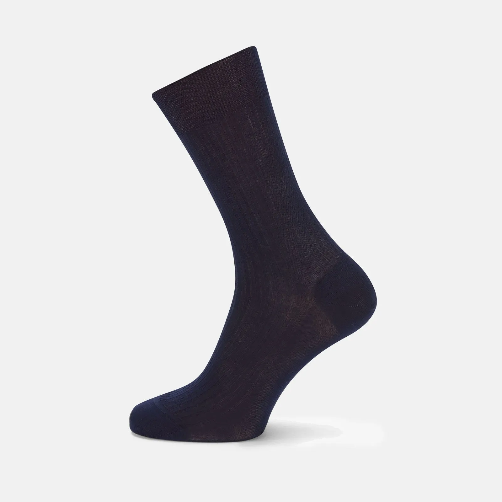 Navy Short Cotton Socks sold by Turnbull & Asser