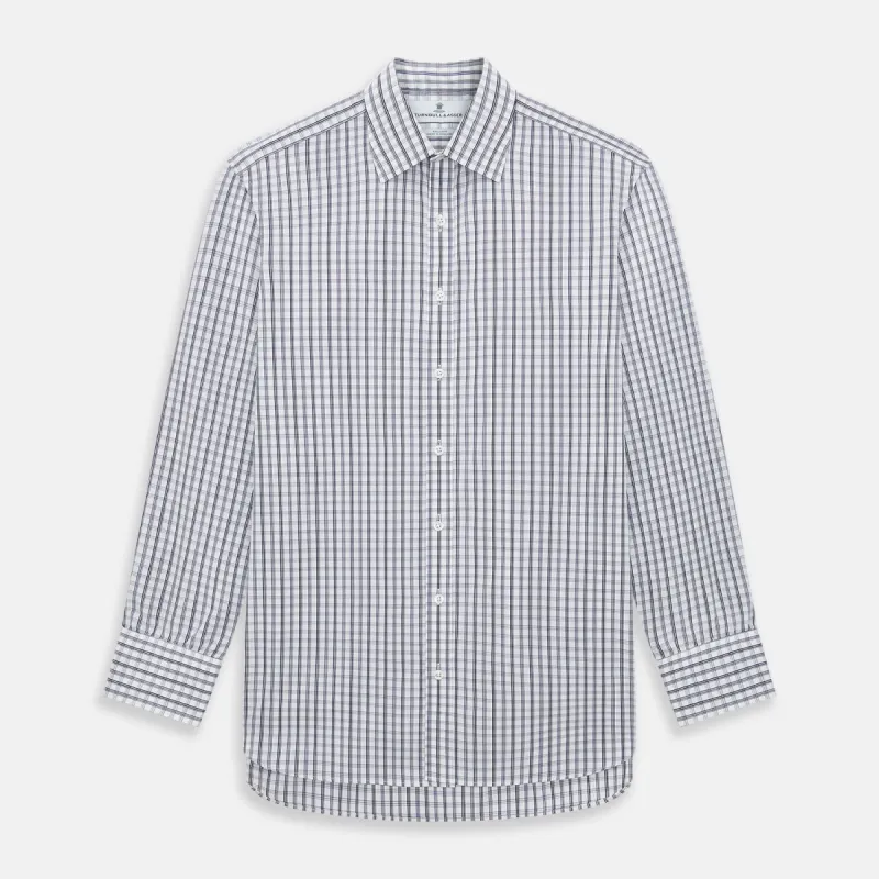 Purple Multi Check Mayfair Shirt sold by Turnbull & Asser
