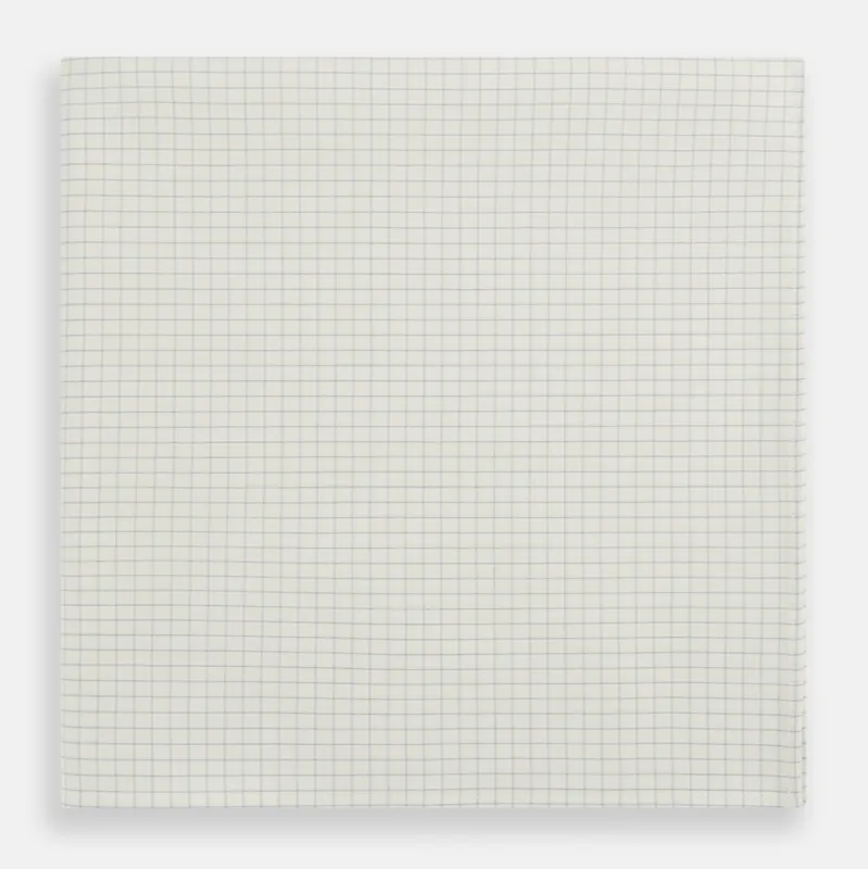 Pale Blue Graph Check Handkerchief sold by Turnbull & Asser