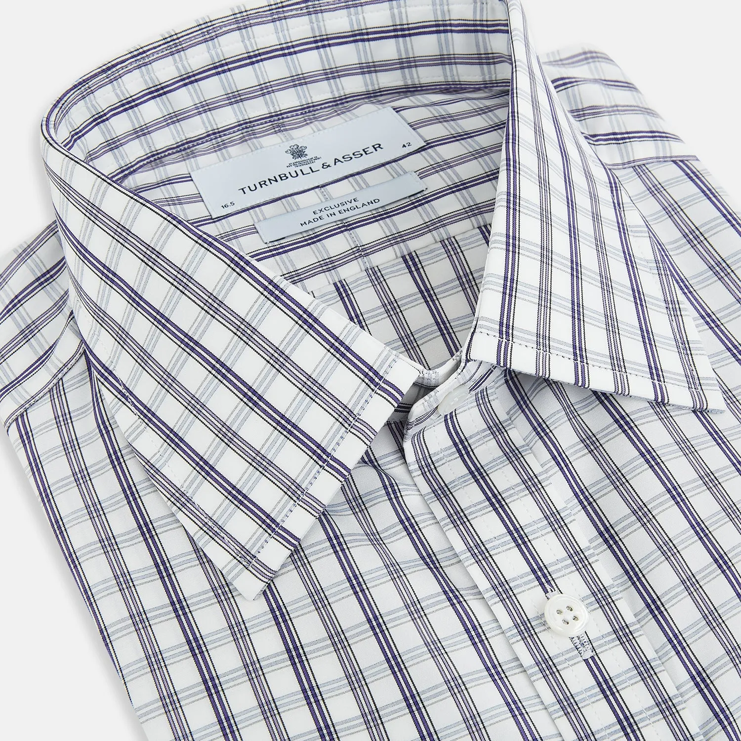 Purple Multi Check Mayfair Shirt sold by Turnbull & Asser product image thumbnail 2