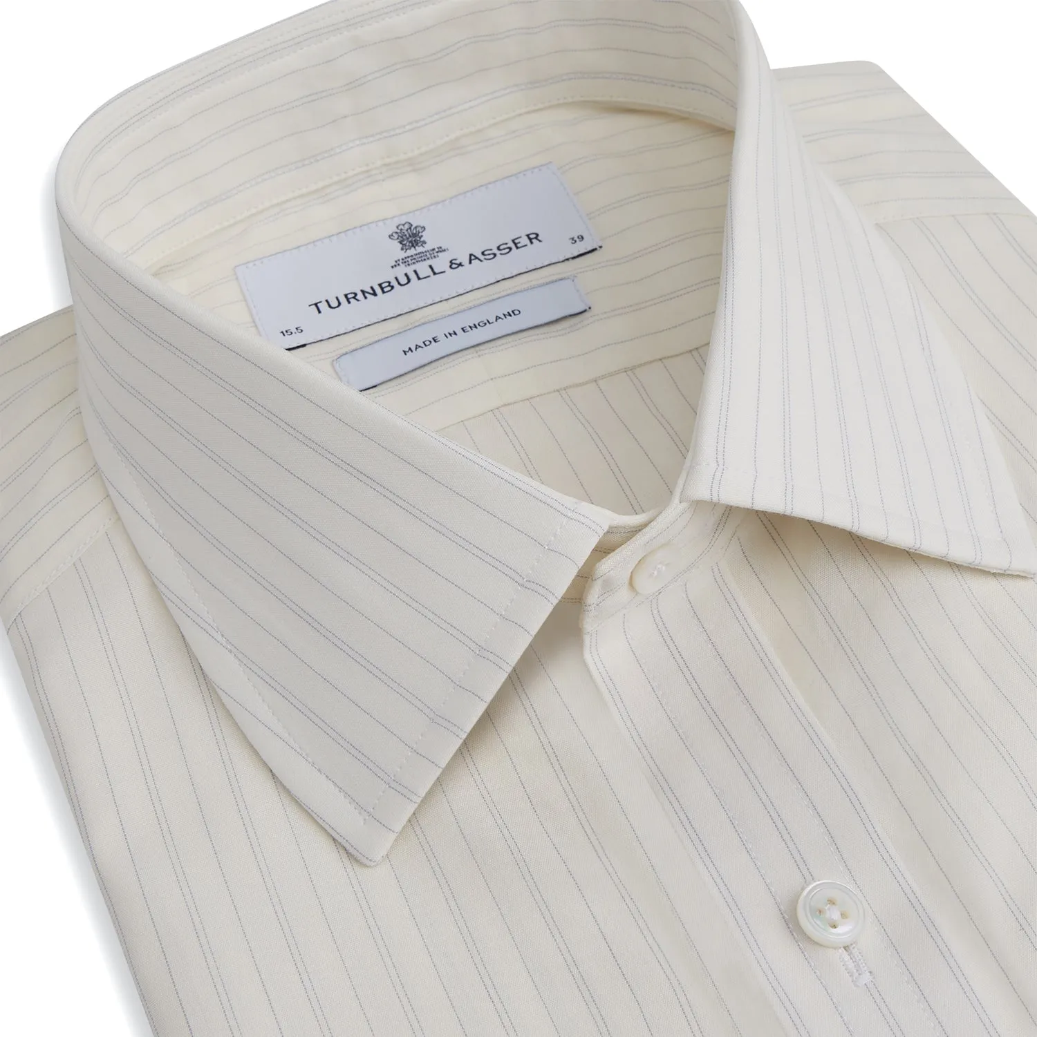 Pale Blue Fine Track Stripe Mayfair Shirt sold by Turnbull & Asser product image thumbnail 2