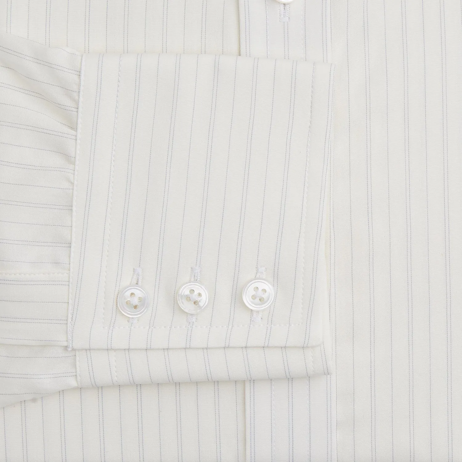 Pale Blue Fine Track Stripe Mayfair Shirt sold by Turnbull & Asser product image thumbnail 3