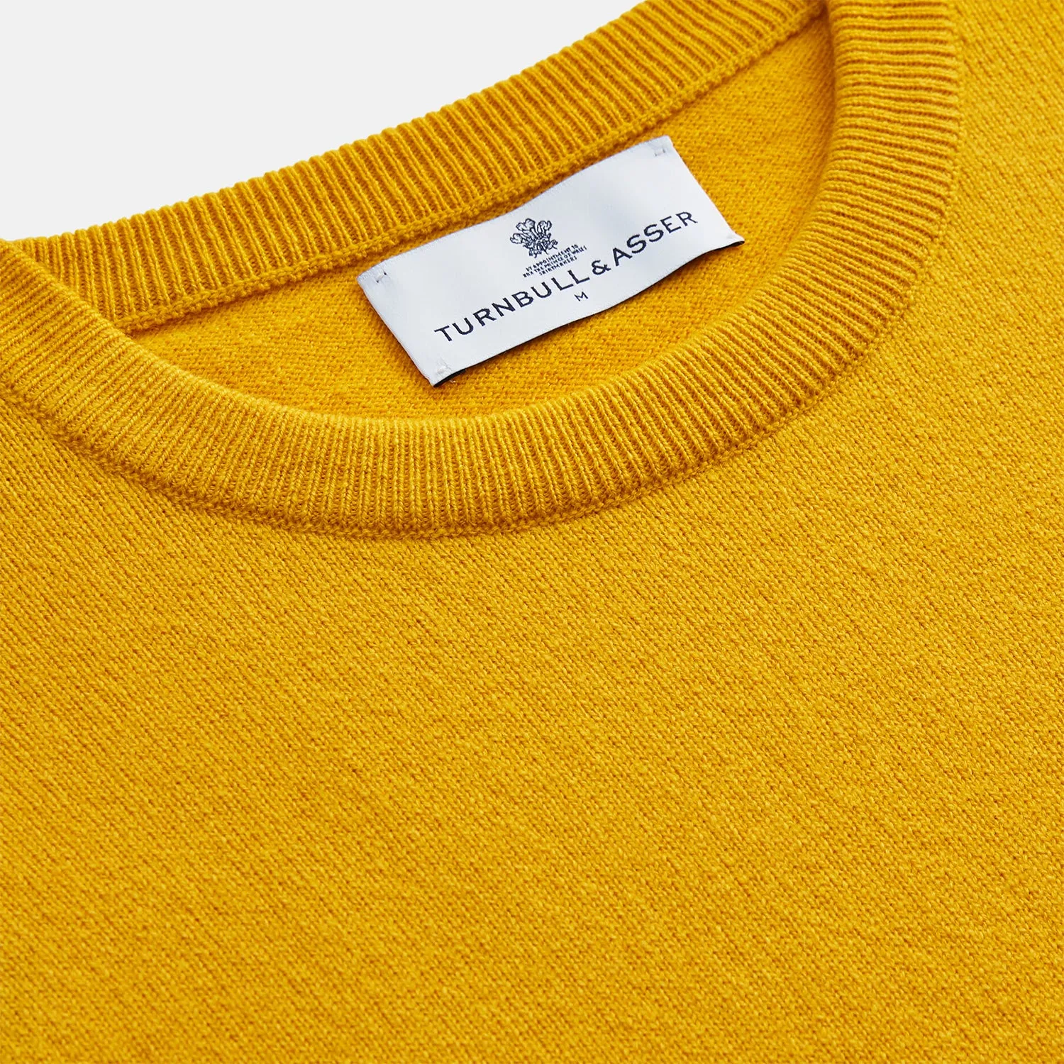 Gold Glenn Cashmere Crew Neck Jumper sold by Turnbull & Asser product image thumbnail 2
