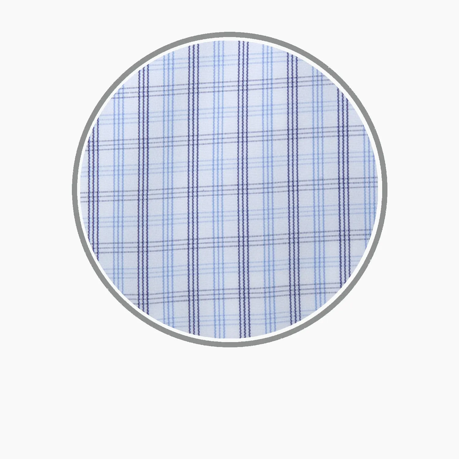 Navy Group Check Cotton Fabric sold by Turnbull & Asser product image thumbnail 3