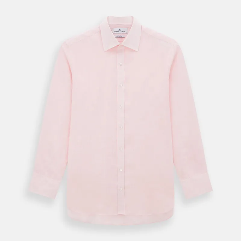 Pale Pink Linen Mayfair Shirt sold by Turnbull & Asser