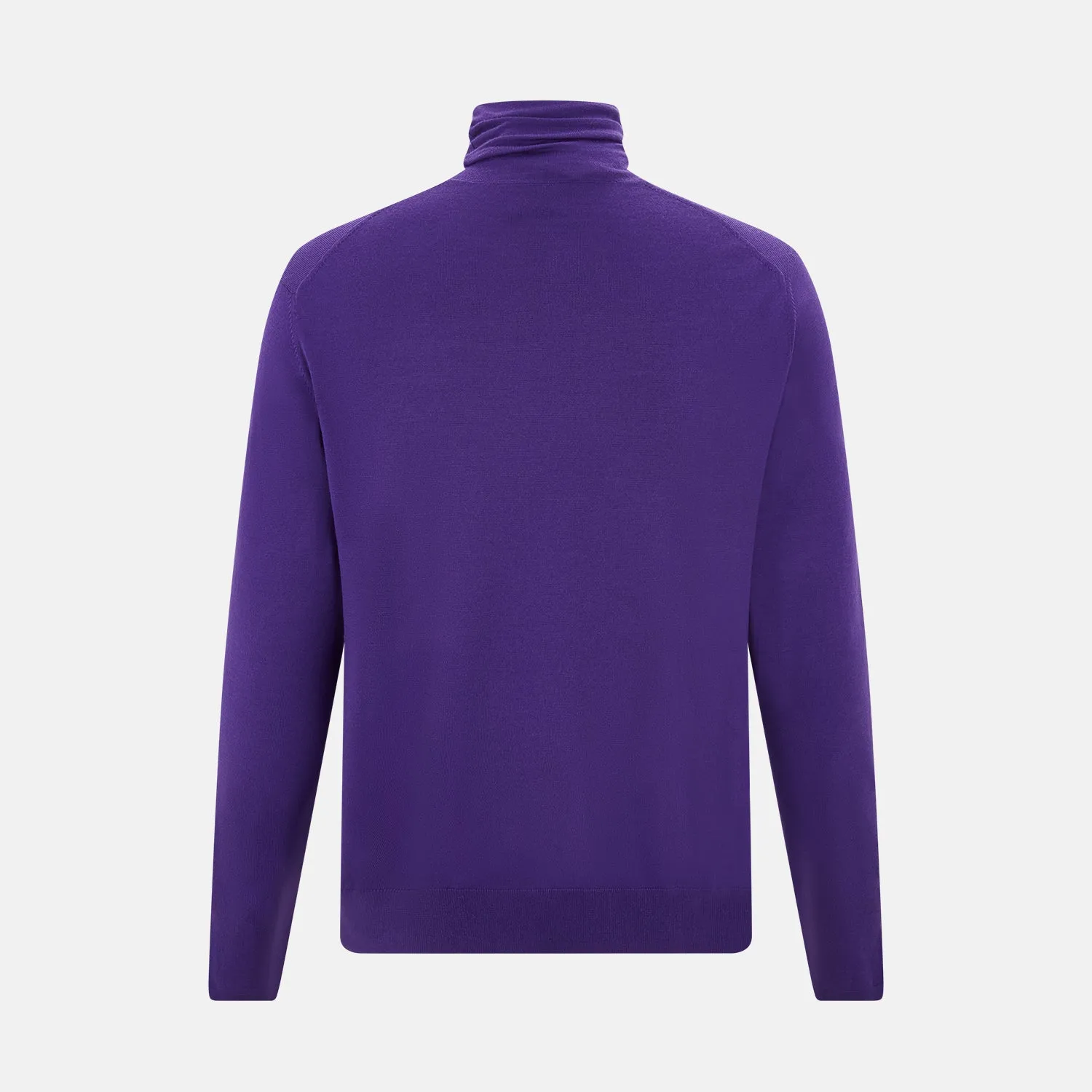 Purple Fine Merino High Neck Jumper sold by Turnbull & Asser product image thumbnail 3