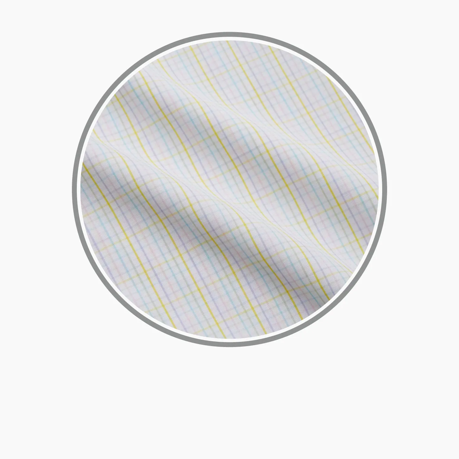 Yellow Multi Check Cotton Fabric sold by Turnbull & Asser product image thumbnail 3