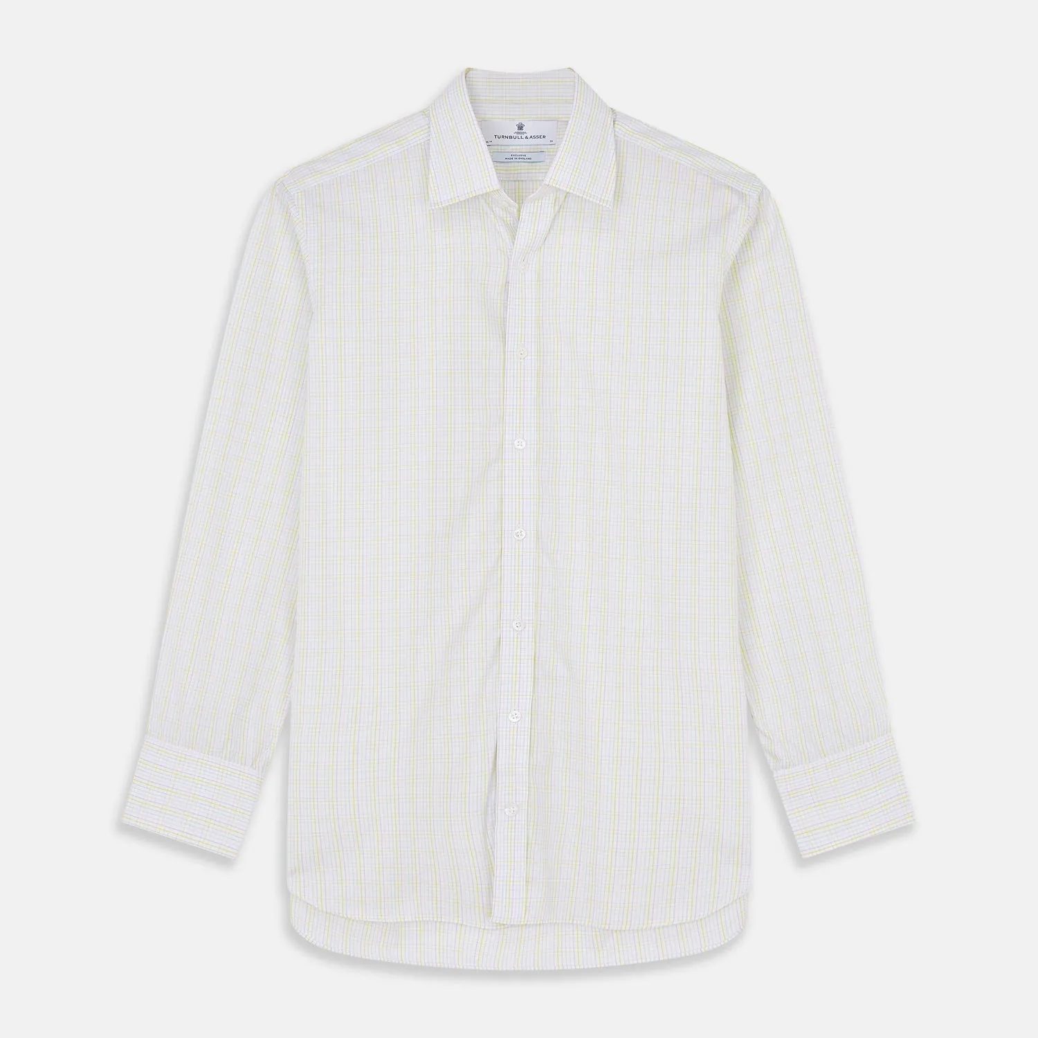 Yellow Multi Check Cotton Fabric sold by Turnbull & Asser product image thumbnail 2