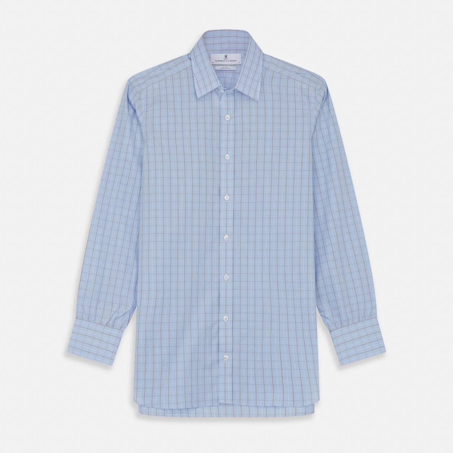 Beige Graph Check Cotton Fabric sold by Turnbull & Asser product image thumbnail 2