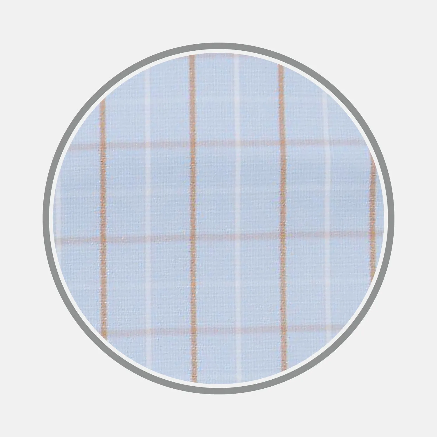 Beige Graph Check Cotton Fabric sold by Turnbull & Asser